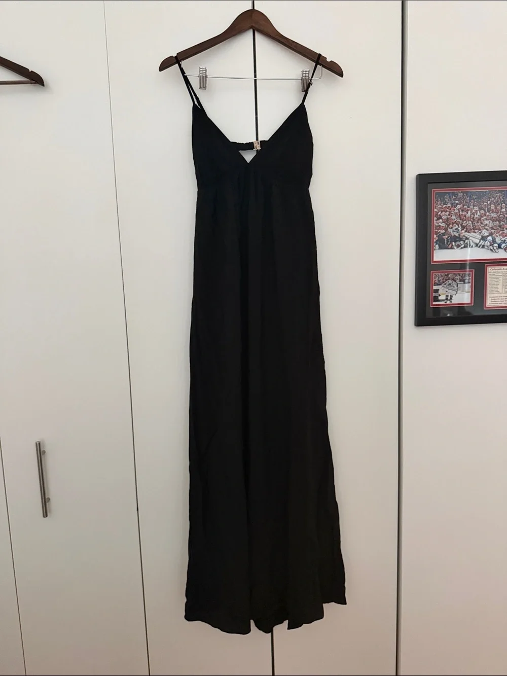 Black Spaghetti-Strap Maxi Dress